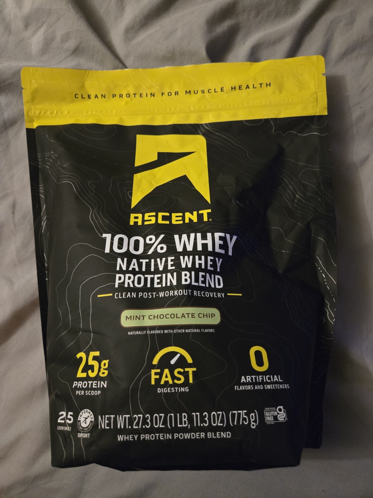 Ascent 100% Whey Protein Mint Chocolate Chip 25 Servings 27.3 oz Sealed Ascent 100% Whey Protein Mint Chocolate Chip 25 Servings 27.3 oz Sealed