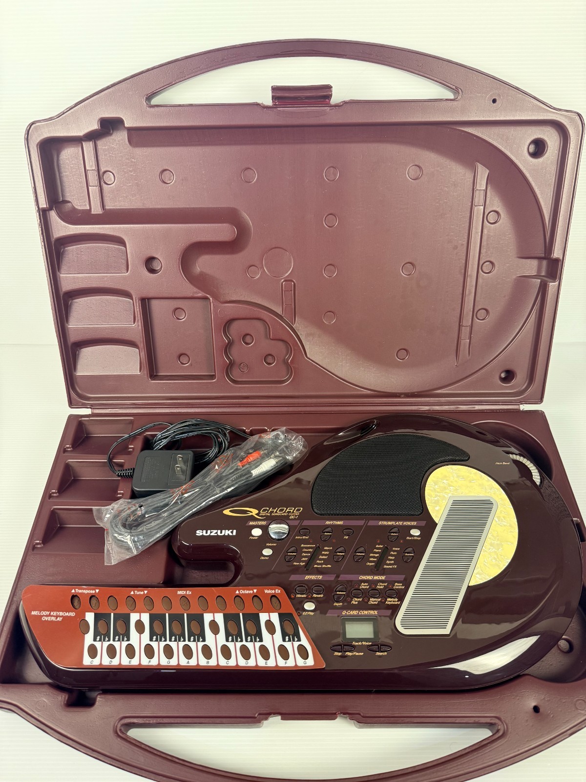 Suzuki Q-Chord QC-1 Digital Songcard Guitar Synthesizer with Case, No Cartridges