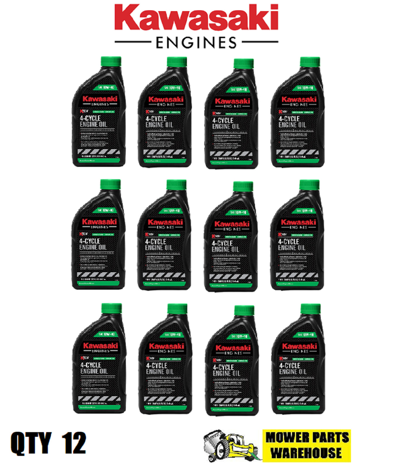 12 Genuine Kawasaki 99969-6296 10W40 K-Tech OEM Motor Engine Oil 10W-40 12 Pack 12 Genuine Kawasaki 99969-6296 10W40 K-Tech OEM Motor Engine Oil 10W-40 12 Pack