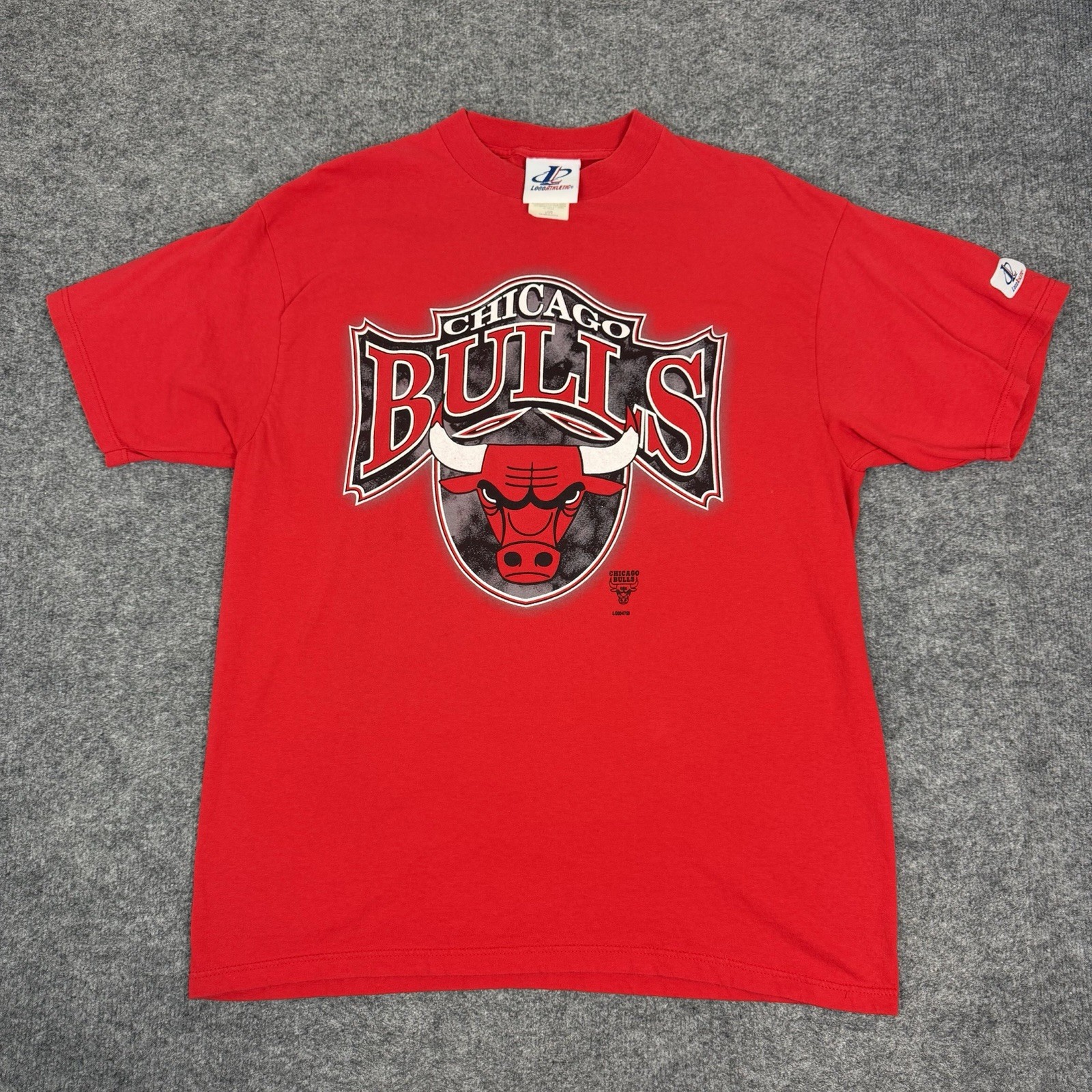 Vintage Chicago Bulls Shirt Mens L Red Logo Athletic NBA Basketball 90s Jordan