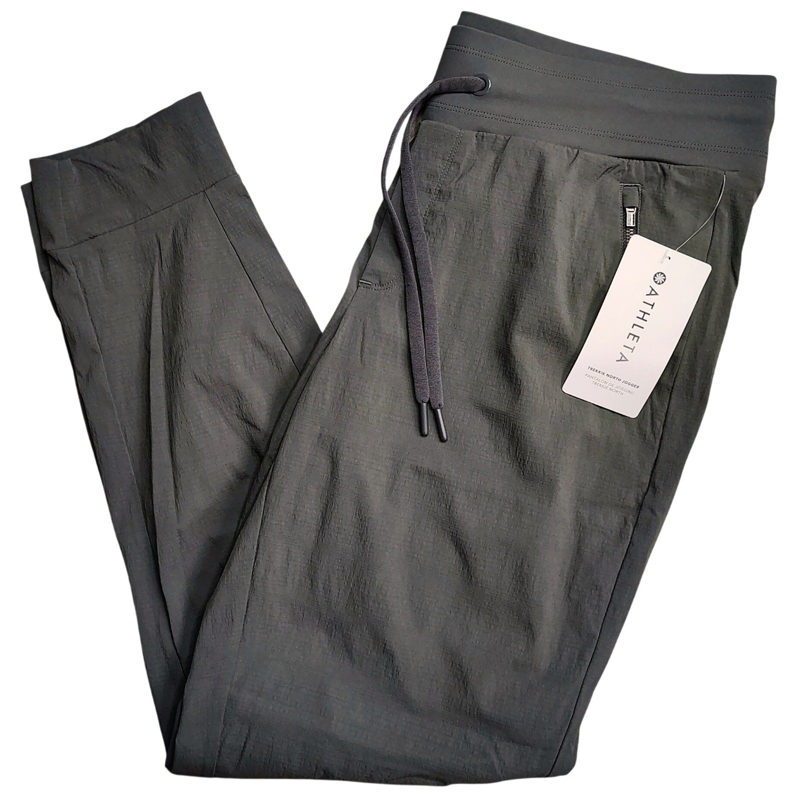 Athleta Trekkie North Jogger Womens 14 Tall Green/Gray NWT Ripstop Hiking Pants