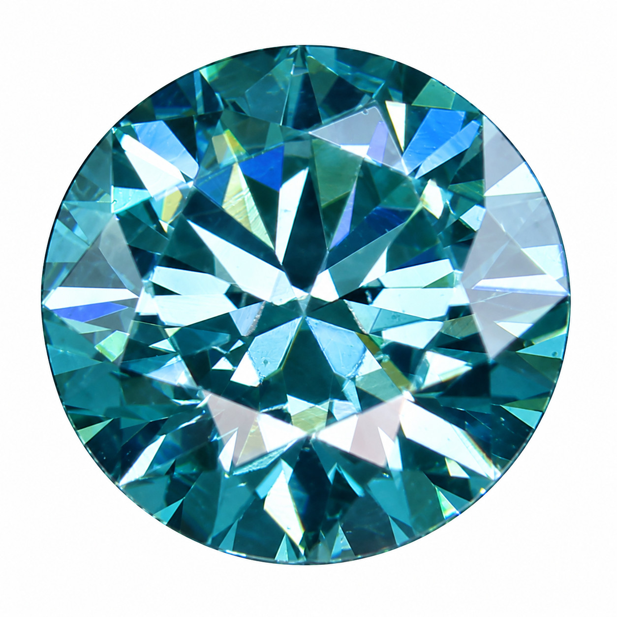0.25 Carat Sky Blue VS2 Round Brilliant Natural Enhanced MINED Diamond 3.96mm