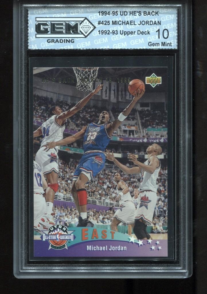 Michael Jordan 1994-95 UD He's Back #425 1992-93 Upper Deck NBA GEM MINT 10