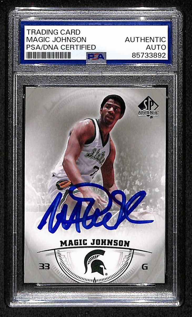 2013-14 Upper Deck SPA Magic Johnson Signed/Autographed Card PSA/DNA BA204427