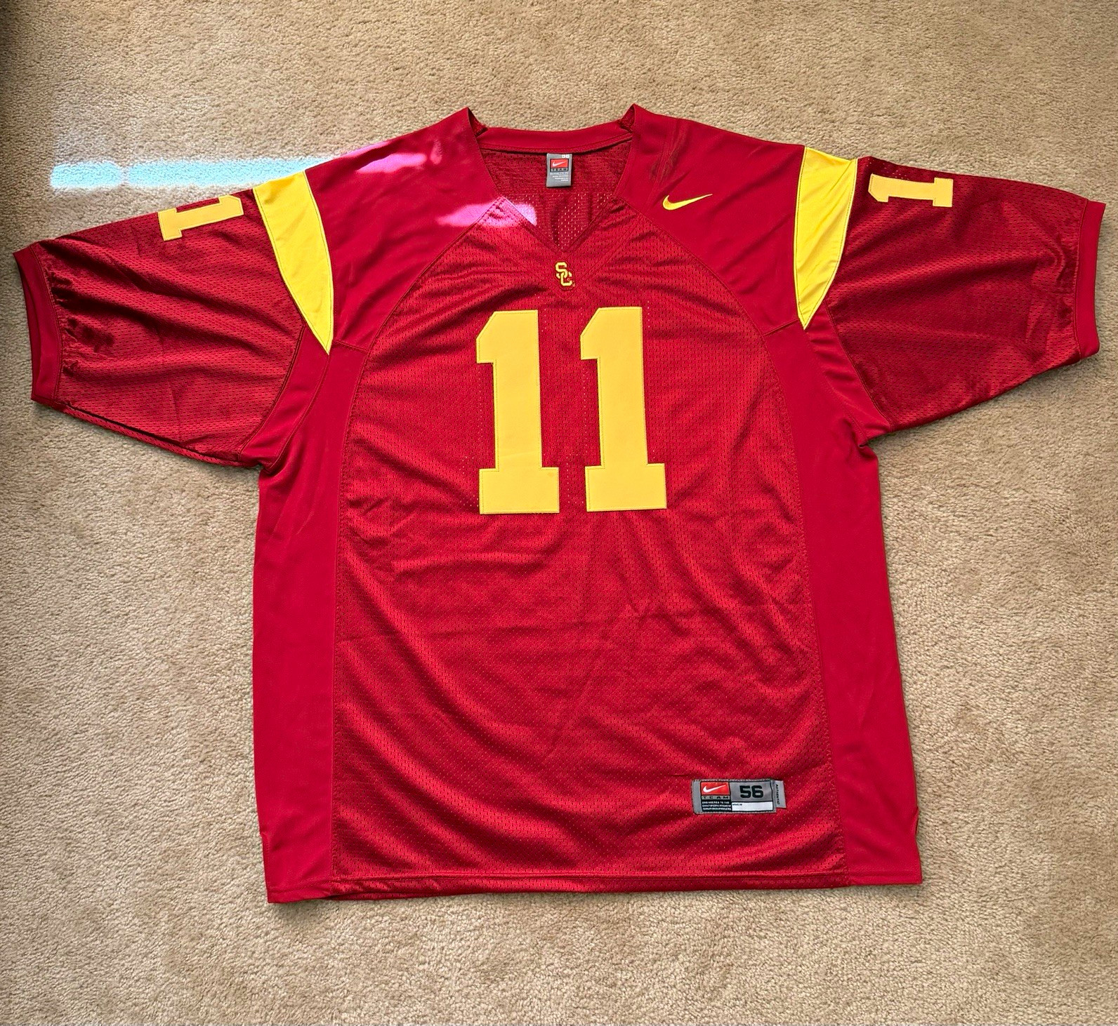 Nike USC Trojans Matt Leinart #11 Red/Gold Football Jersey Men\'s Size 56