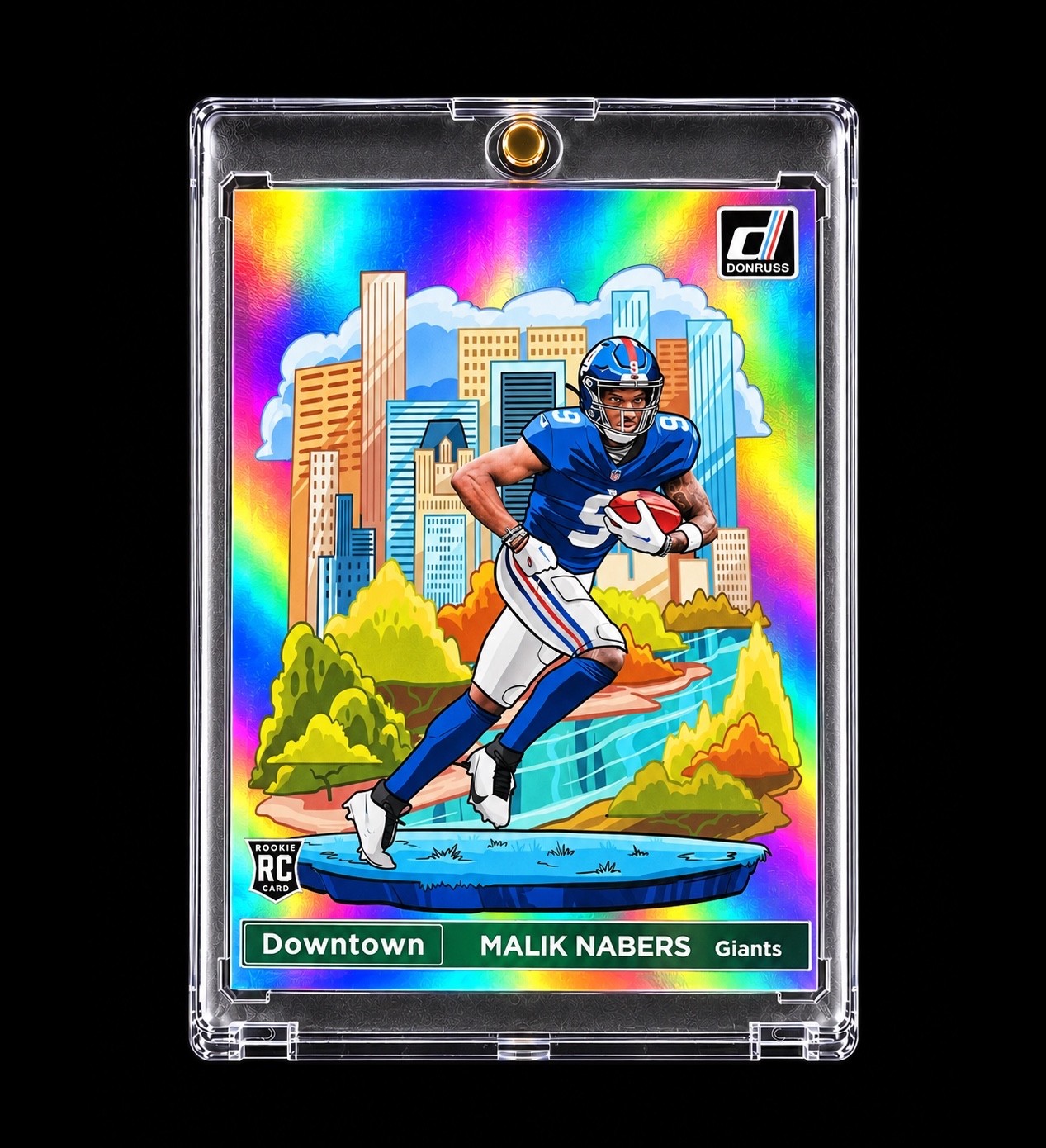 MALIK NABERS ROOKIE DOWNTOWN 2024 DONRUSS TRUE DOWNTOWN RARE Jumbo RC GIANTS