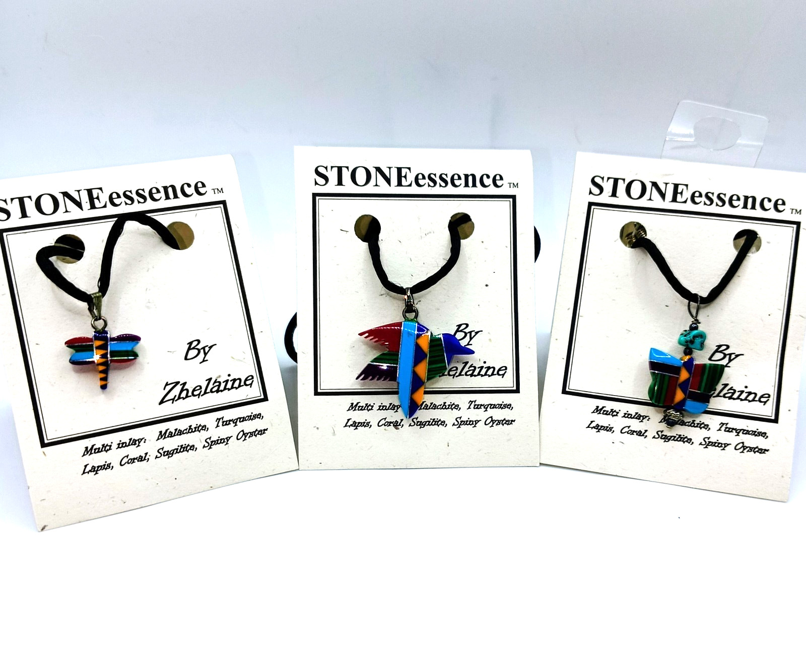 Lot of three unique handcrafted pendants STONEessence collection by Zhelaine Lot of three unique handcrafted pendants STONEessence collection by Zhelaine
