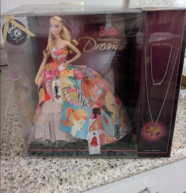 Barbie 50th Anniversary Generation of Dreams Doll with Bonus Necklace T2933