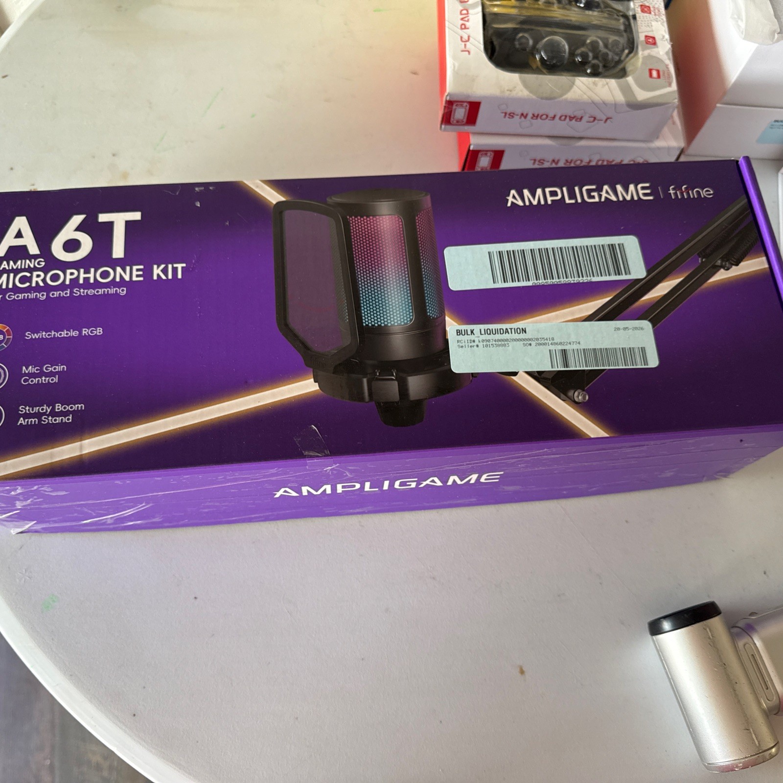 FIFINE AmpliGame A6T USB Gaming Microphone Kit RGB Boom Arm PS4 PS5 PC Mac FIFINE AmpliGame A6T USB Gaming Microphone Kit RGB Boom Arm PS4 PS5 PC Mac