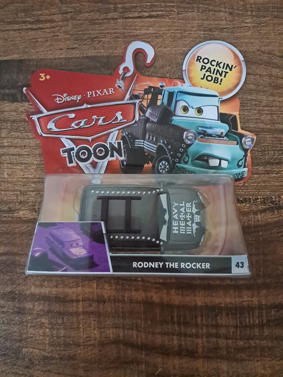 Disney Pixar Cars Toon RODNEY THE ROCKER #43 Heavy Metal Mater Rare 2010 NEW