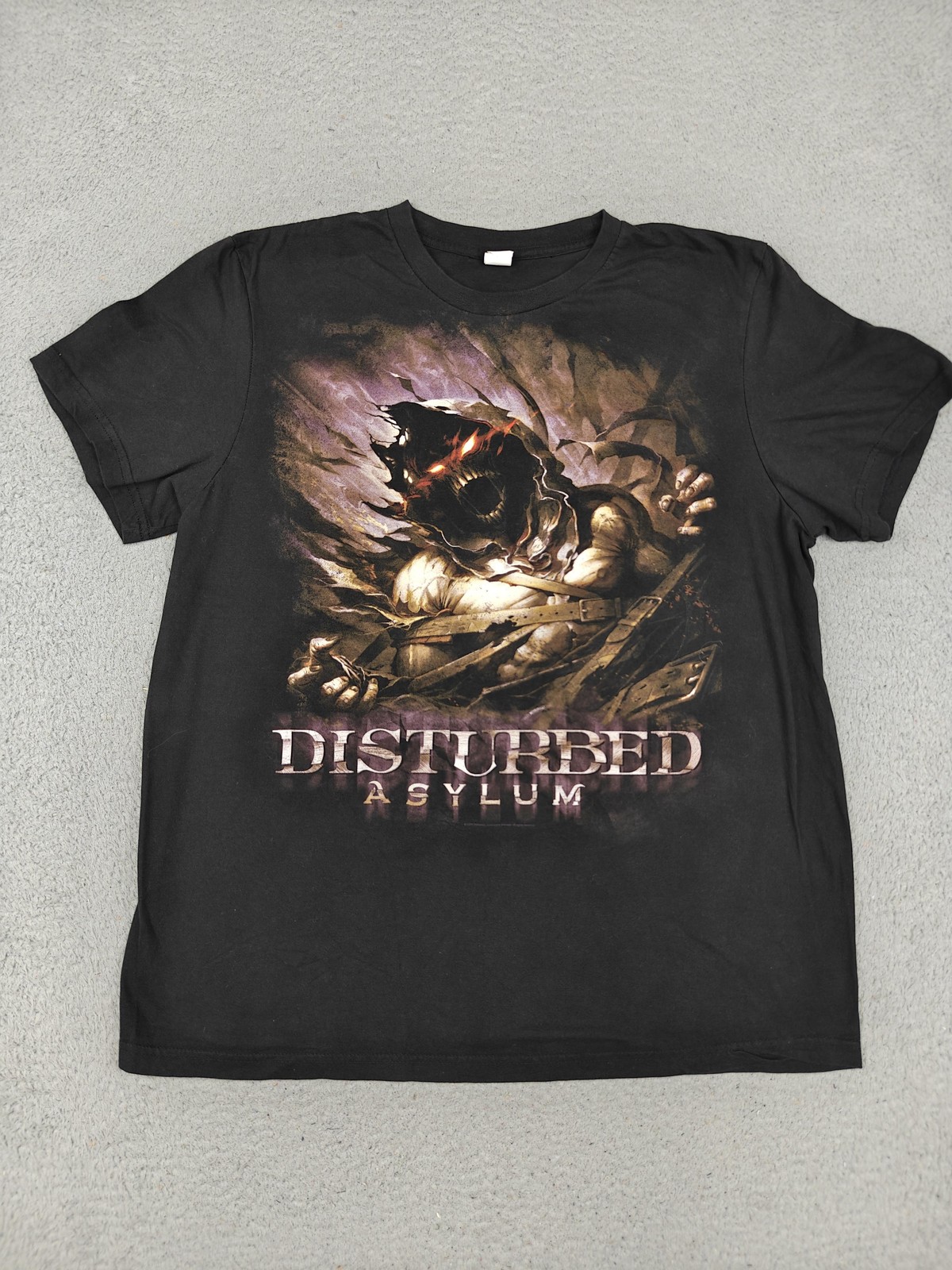 Vintage Disturbed Asylum Shirt Mens XL Black California Basics Graphic Band Tee