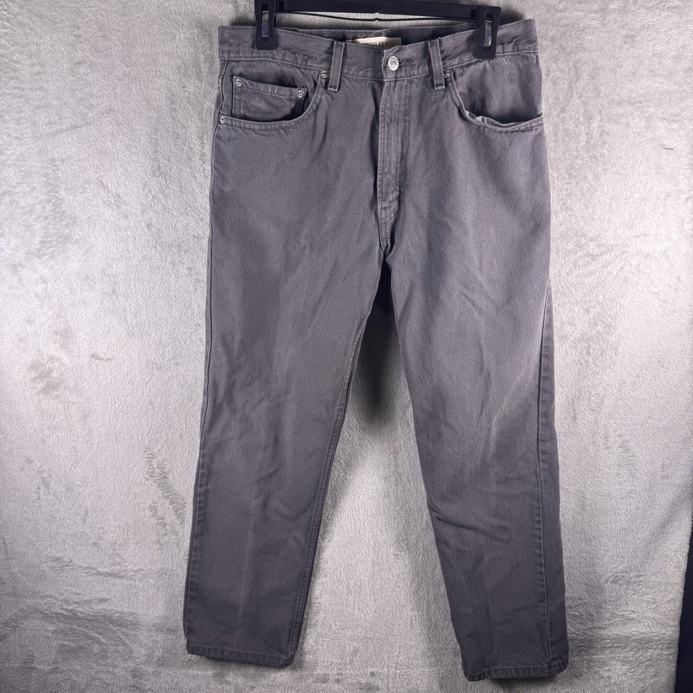 Vintage Levi\'s 505 Men\'s Straight Leg Gray Denim Jeans Size 33x30 2004 Y2K