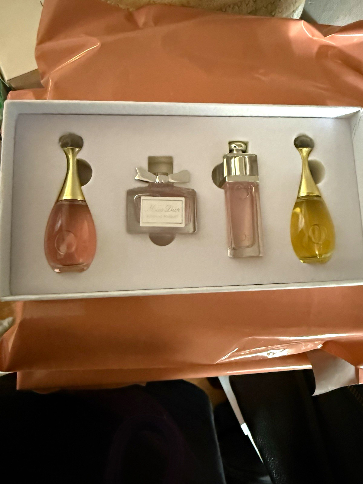 Christian Dior Miniature Perfume Set 4 Bottles J\'adore Miss Dior Dior Addict Christian Dior Miniature Perfume Set 4 Bottles J\'adore Miss Dior Dior Addict