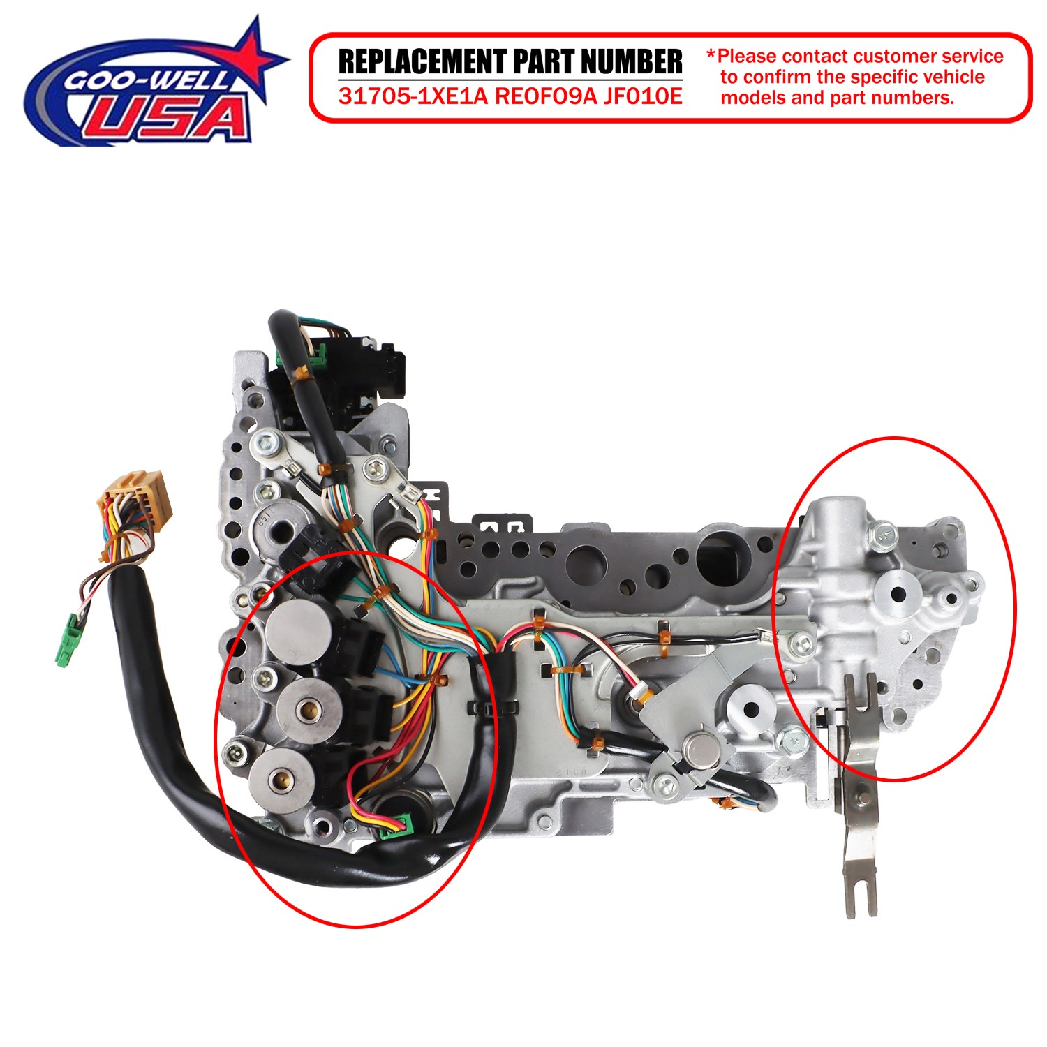 JF010E CVT Valve Body With Solenoid For Nissan Altima Maxima Murano Quest 3.5L