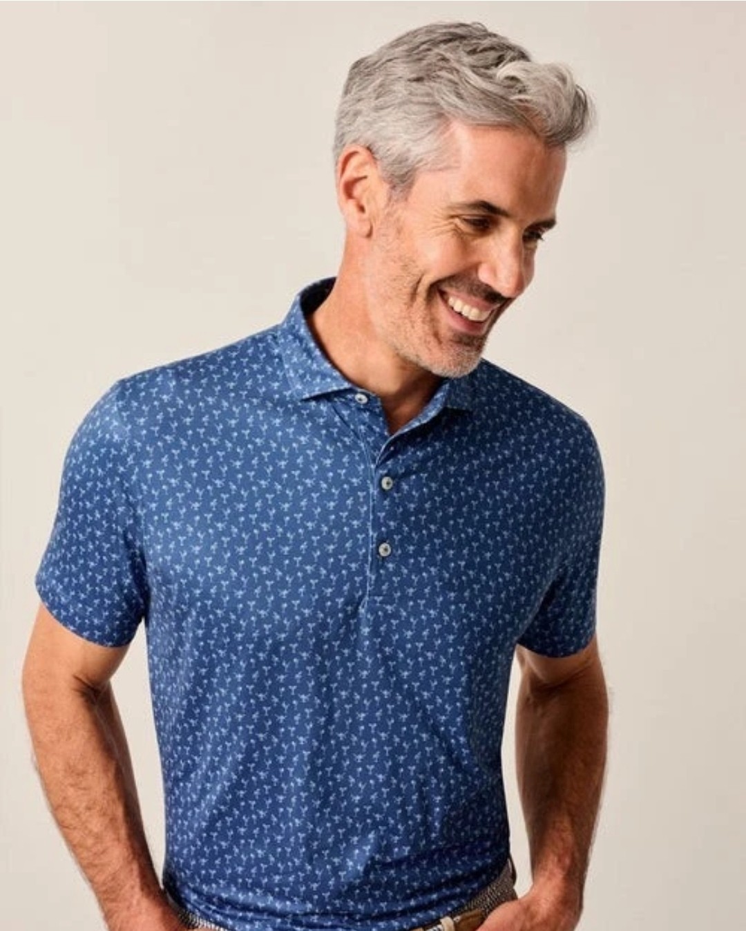 Johnnie-O PIN-UP Featherweight Lake Blue Polo/Golf Shirt Large NWOT $110