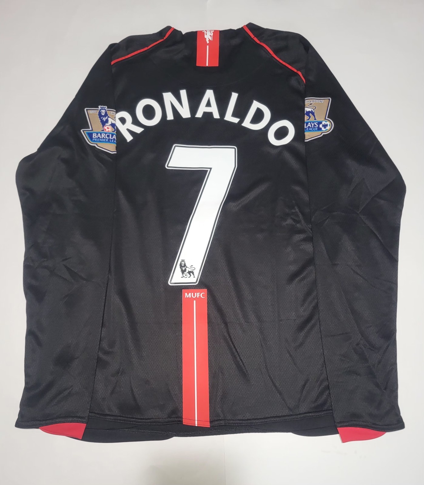 Manchester United 2007/08 Ronaldo 7 Away Black Long Sleeve Size L Manchester United 2007/08 Ronaldo 7 Away Black Long Sleeve Size L