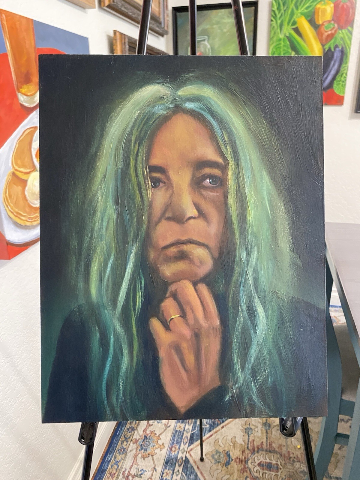 Patti Smith Original Painting By Brian Taylor 11x14 On Cradled Wood Panel