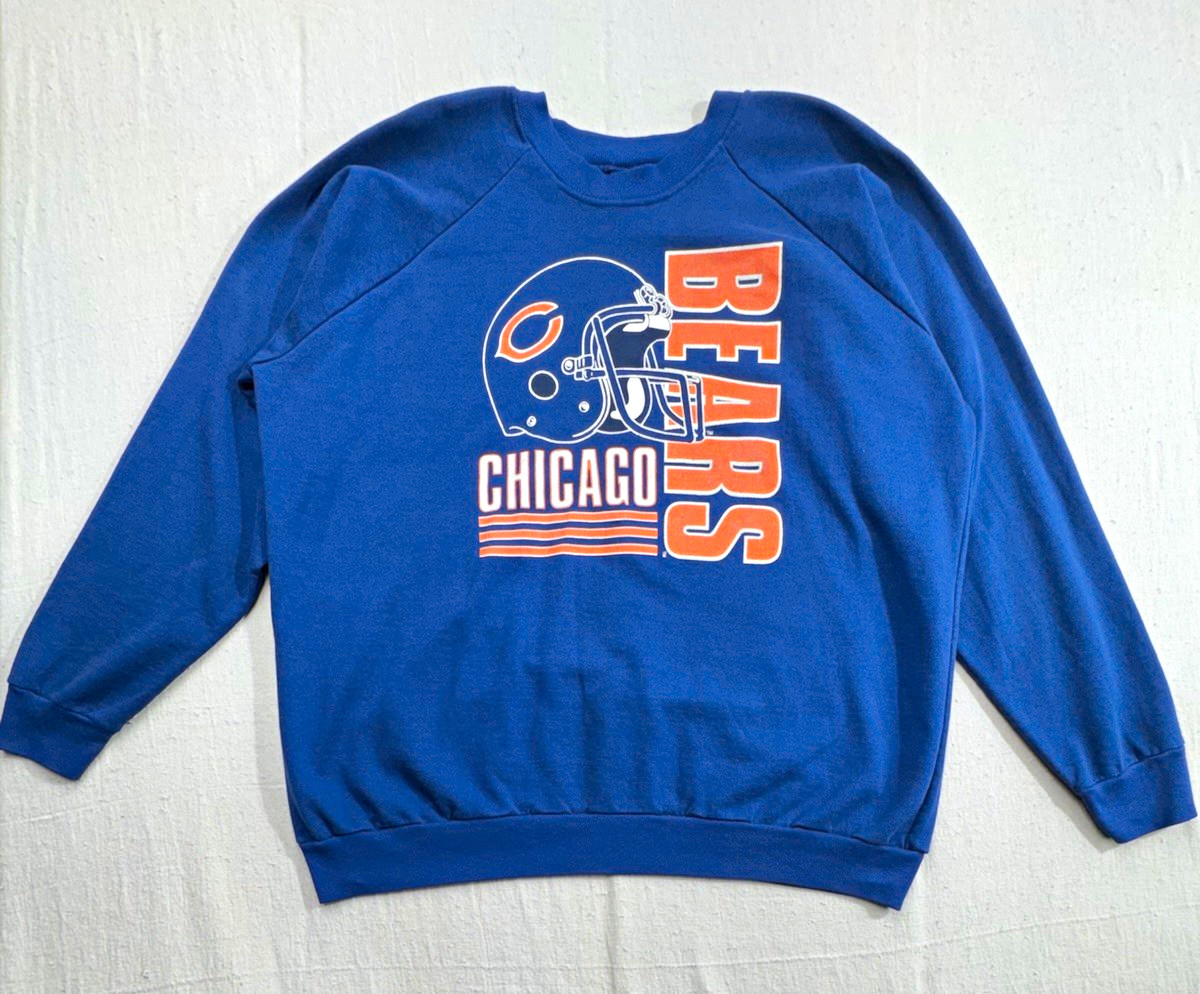 Vintage Chicago Bears Sweatshirt 2XL Garan Made USA NFL 80s 90s Raglan x