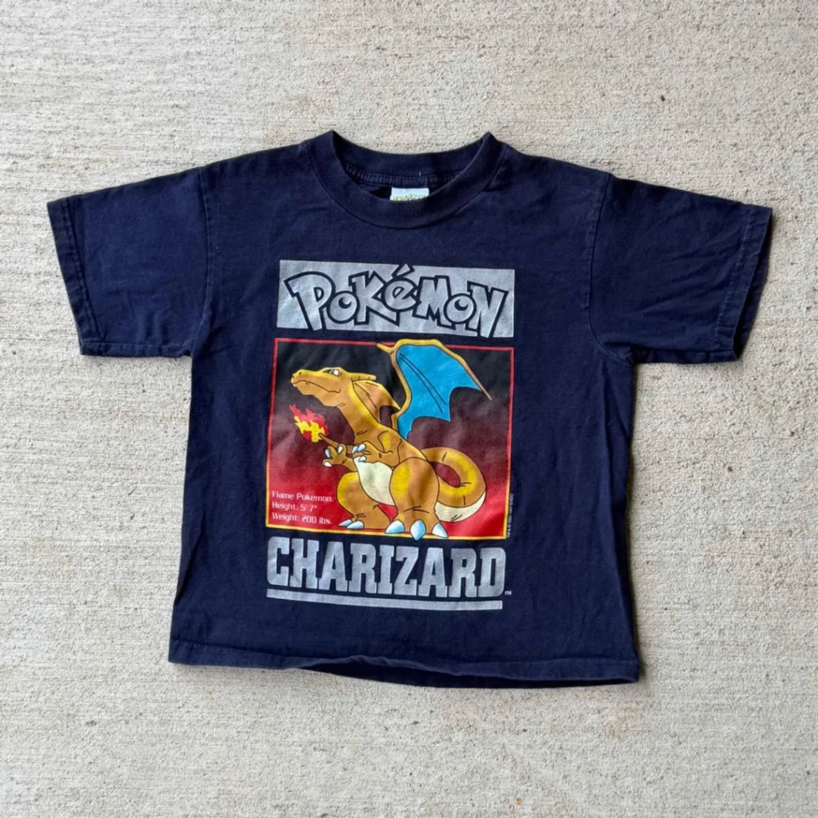 Vintage 2000 Pokemon Charizard T-Shirt Nintendo Blue Gotta Catch Em All Shirt