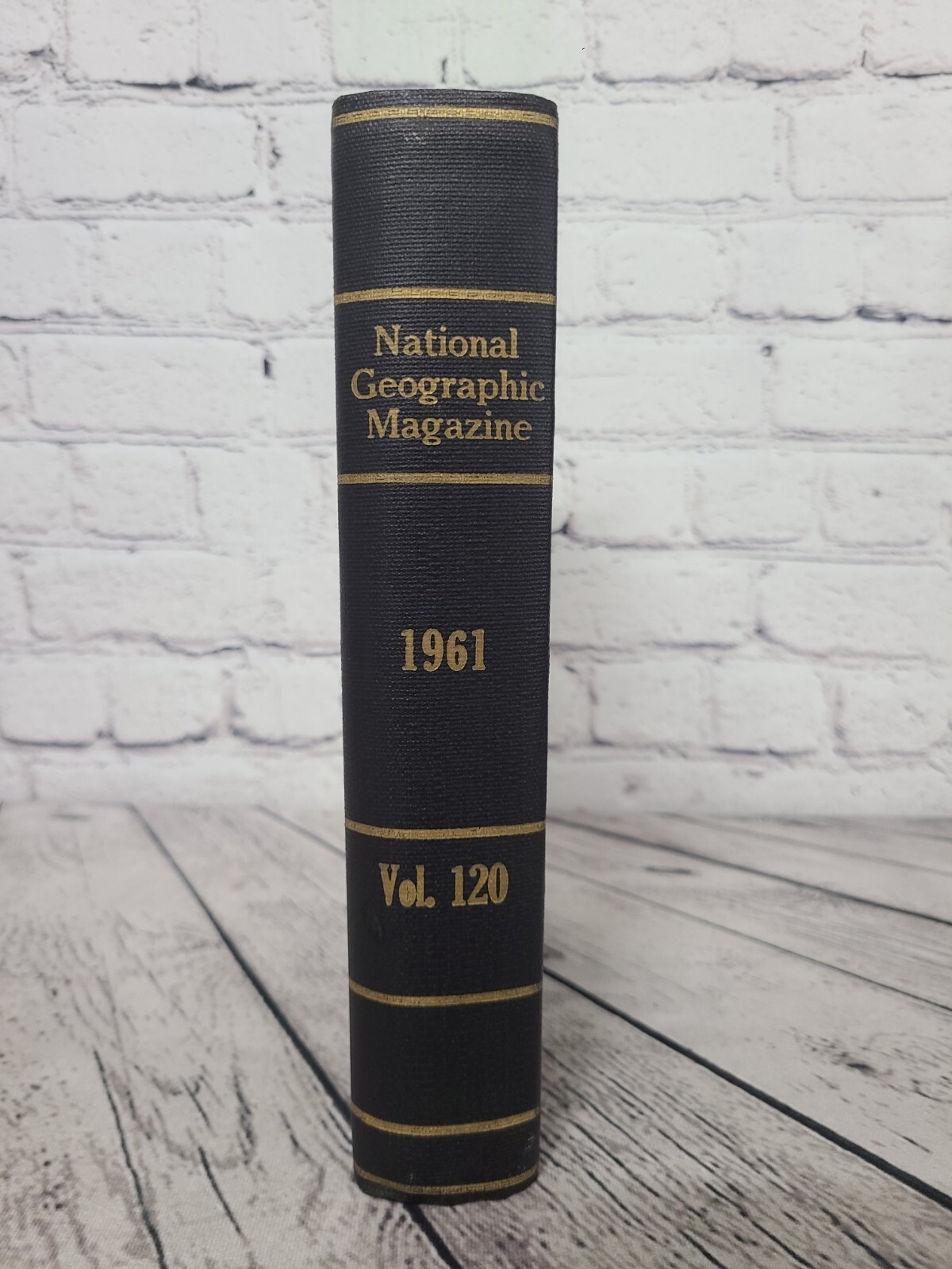Vintage 1961 / Volume 120 Bound Annual Issues National Geographic Magazine Book