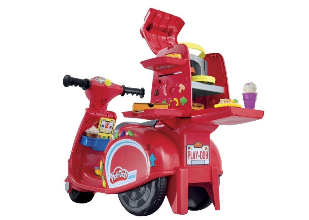 Hasbro F88035L0 Play-Doh Pizza Delivery Kids Scooter Playset, Red
