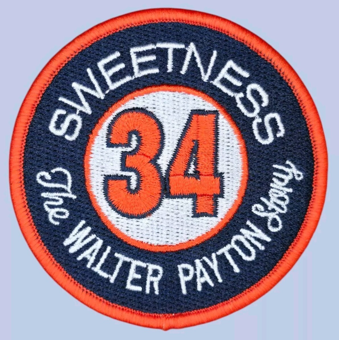 SWEETNESS THE WALTER PAYTON STORY NUMBER 34 NFL SPORTS JERSEY IRON ON PATCH 3\