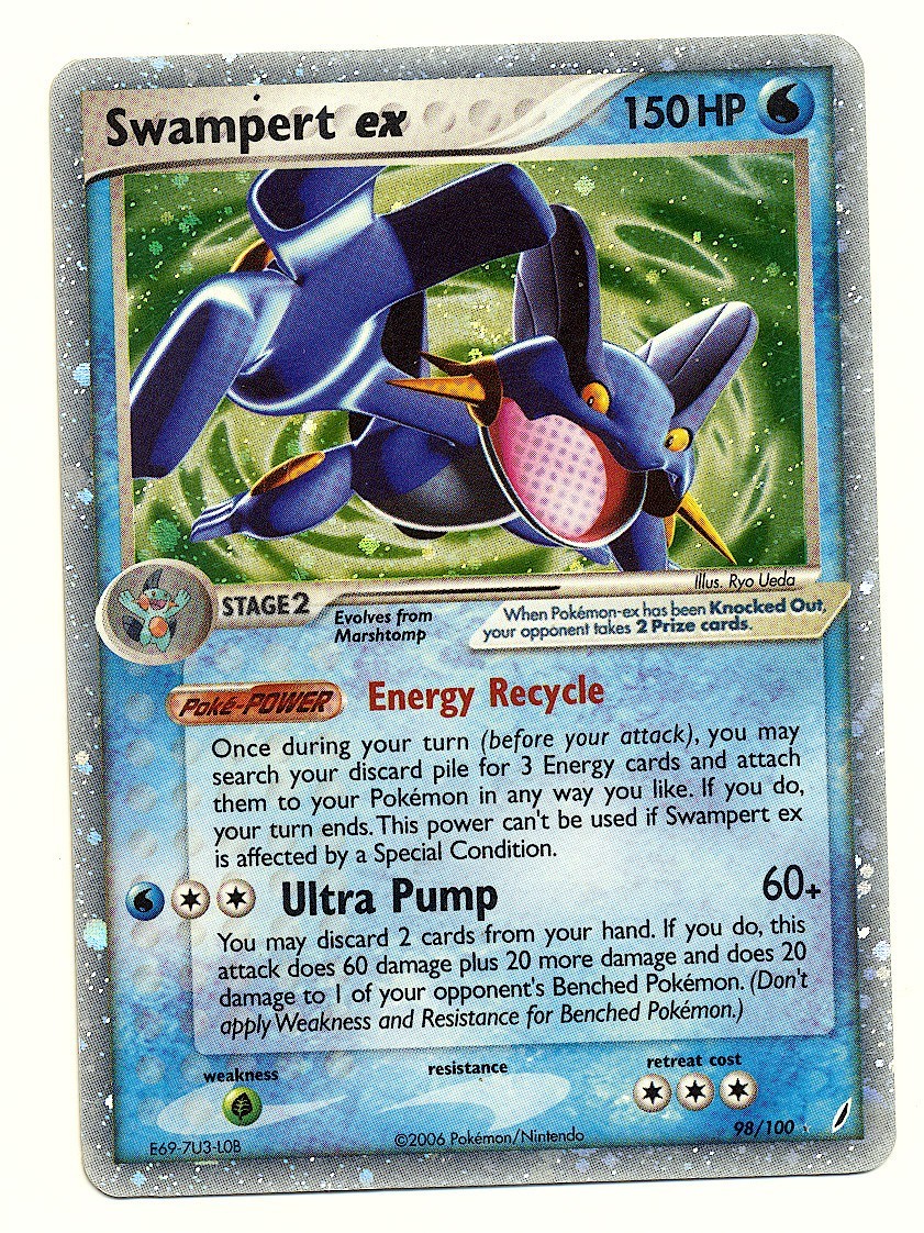 Swampert ex 98/100 EX Crystal Guardians Holo MP
