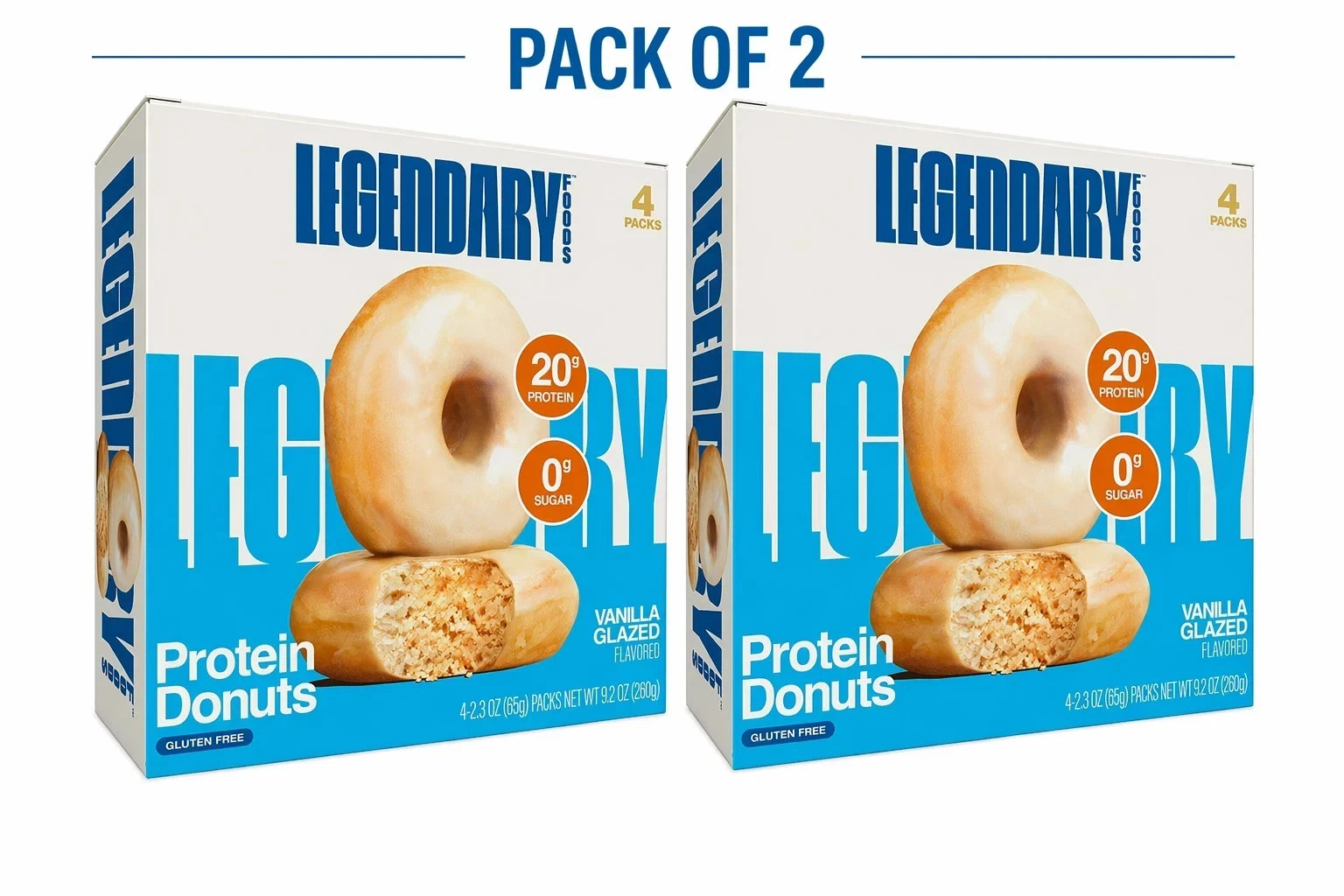 Legendary Foods - Protein Donuts Vanilla Glazed 9.2oz/4ct