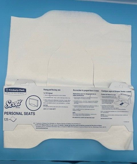 Kimberly-Clark SCOTT Brand Personal Toilet Seat Covers 125/per #07410