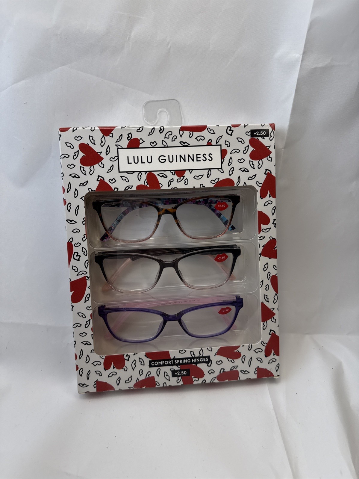 Lulu Guinness 3 PACK Womens Reading Glasses +2.50 Readers