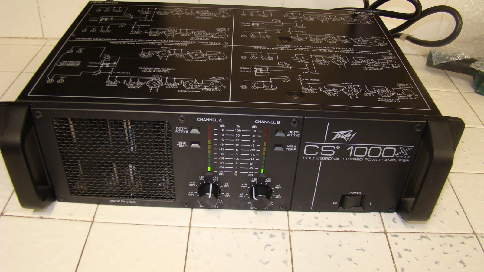 Peavey CS-1000X Stereo 2 Ch Amplifier 1000W Per Channel Powers On Untested  USA