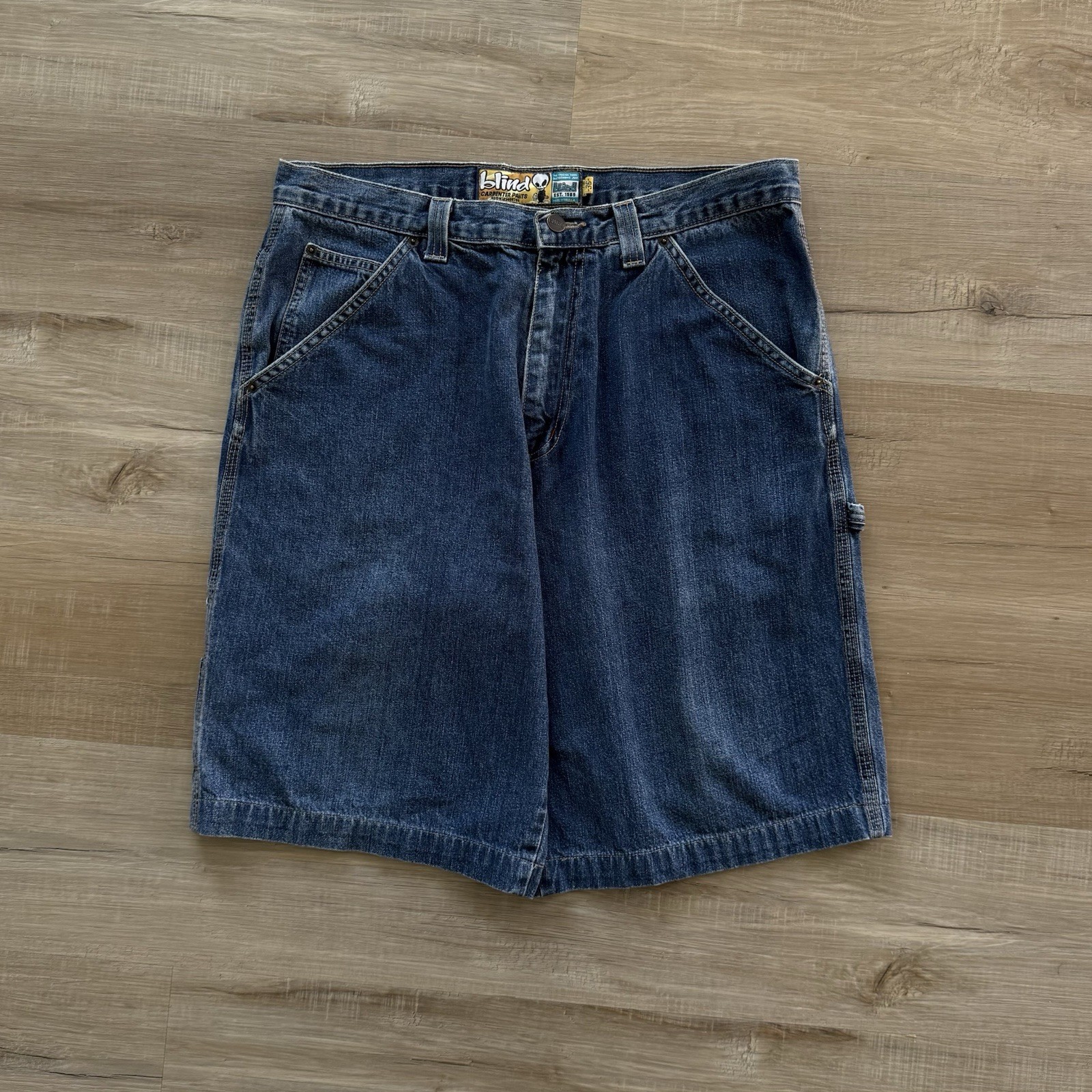 Vintage 90s Blind Skateboards Baggy Denim Jorts Skate Shorts