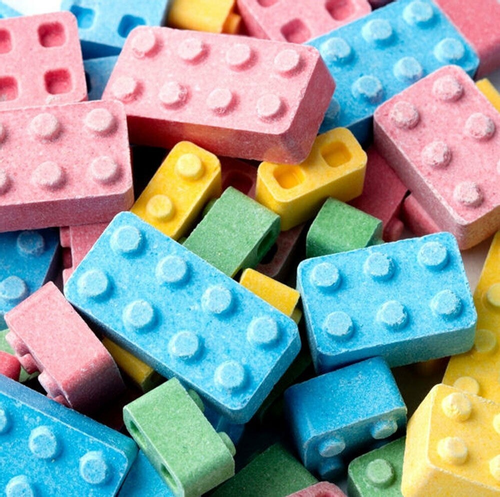 Blocks Sweet Tarts 2 LBs Bulk Vending Machine fruit Blox Candy