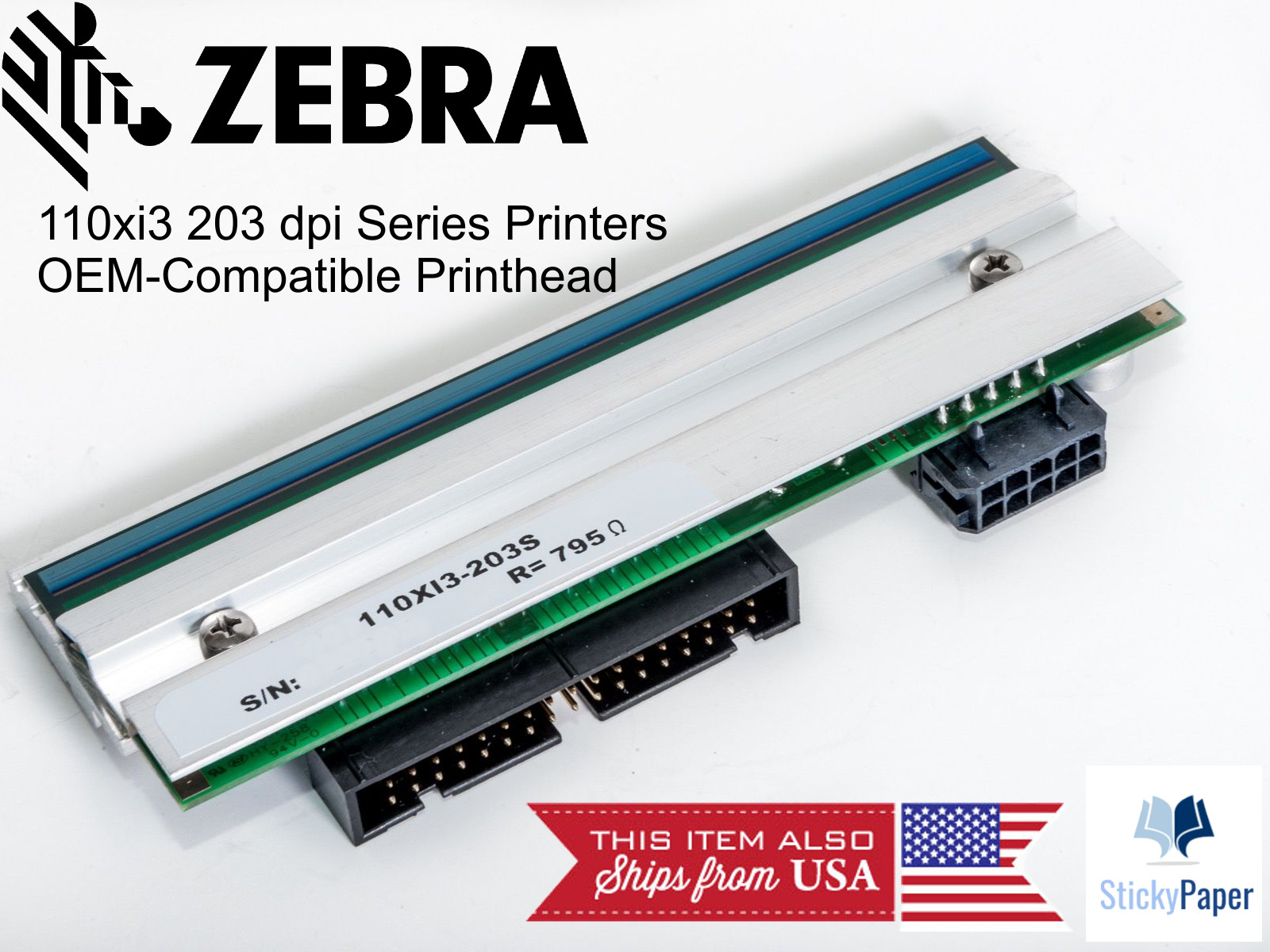 Zebra 110Xi3 203 dpi Printhead (G41000-1M) USA Stocked & Shipped Zebra 110Xi3 203 dpi Printhead (G41000-1M) USA Stocked & Shipped
