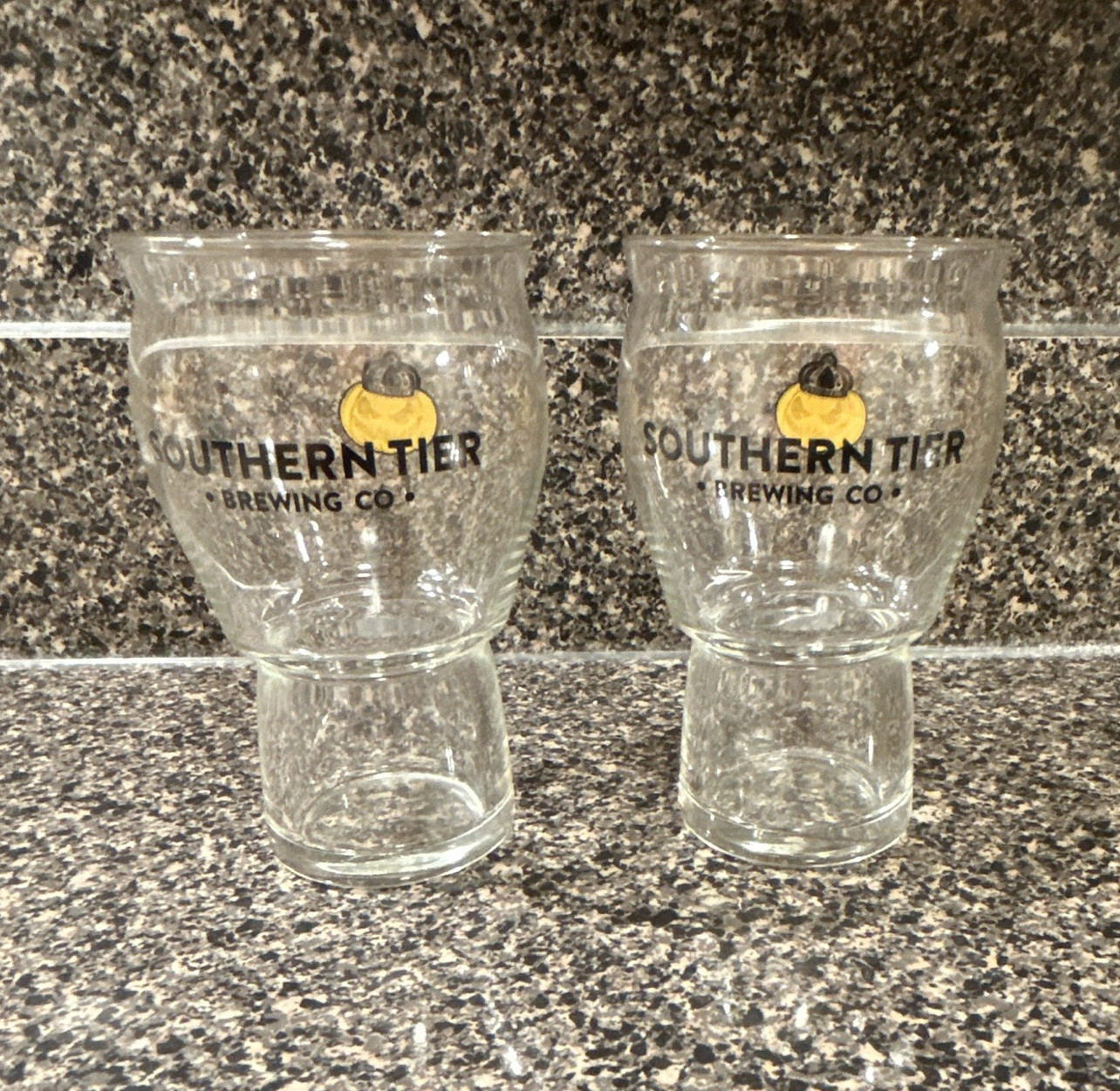 Southern Tier Brewing Co. Pumpkin Logo Pint Glasses Set of 2 Breweriana