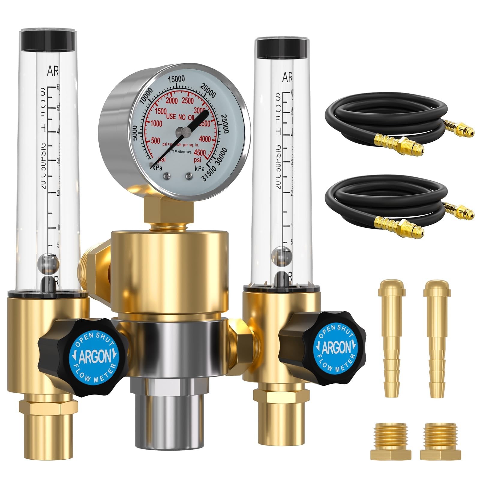 BETOOLL MIG Welding Equipment Dual Output Argon Regulator MIG/TIG Flow Meter Gas BETOOLL MIG Welding Equipment Dual Output Argon Regulator MIG/TIG Flow Meter Gas