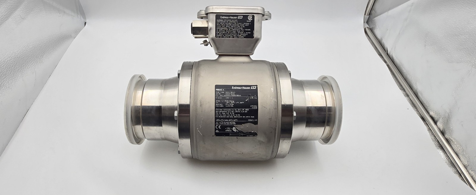 Endress+Hauser Promag H DN100 4” Mag Flow Sensor 53H1H-18D3/0 PFA EPDM PN16 316L
