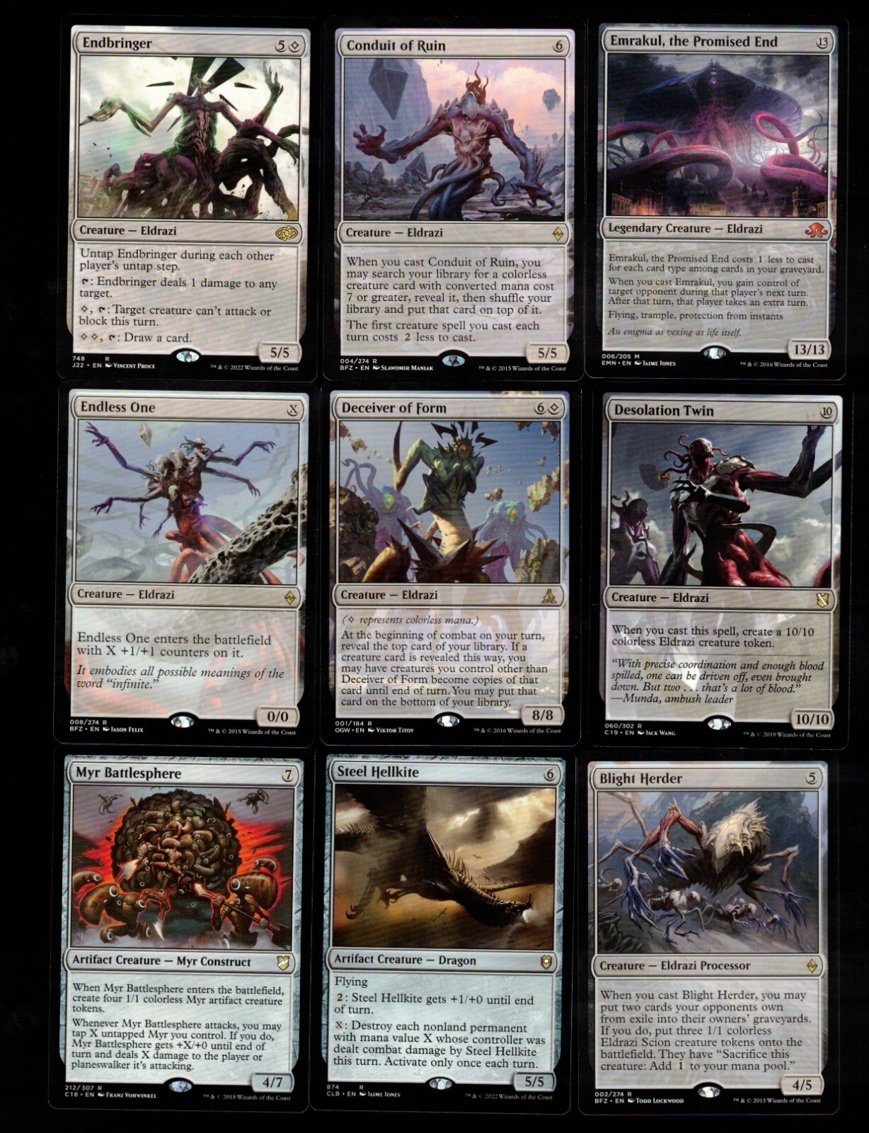 Emrakul Promised End-Commander-EDH-100 Card Deck-MTG-Magic the Gathering-Eldrazi