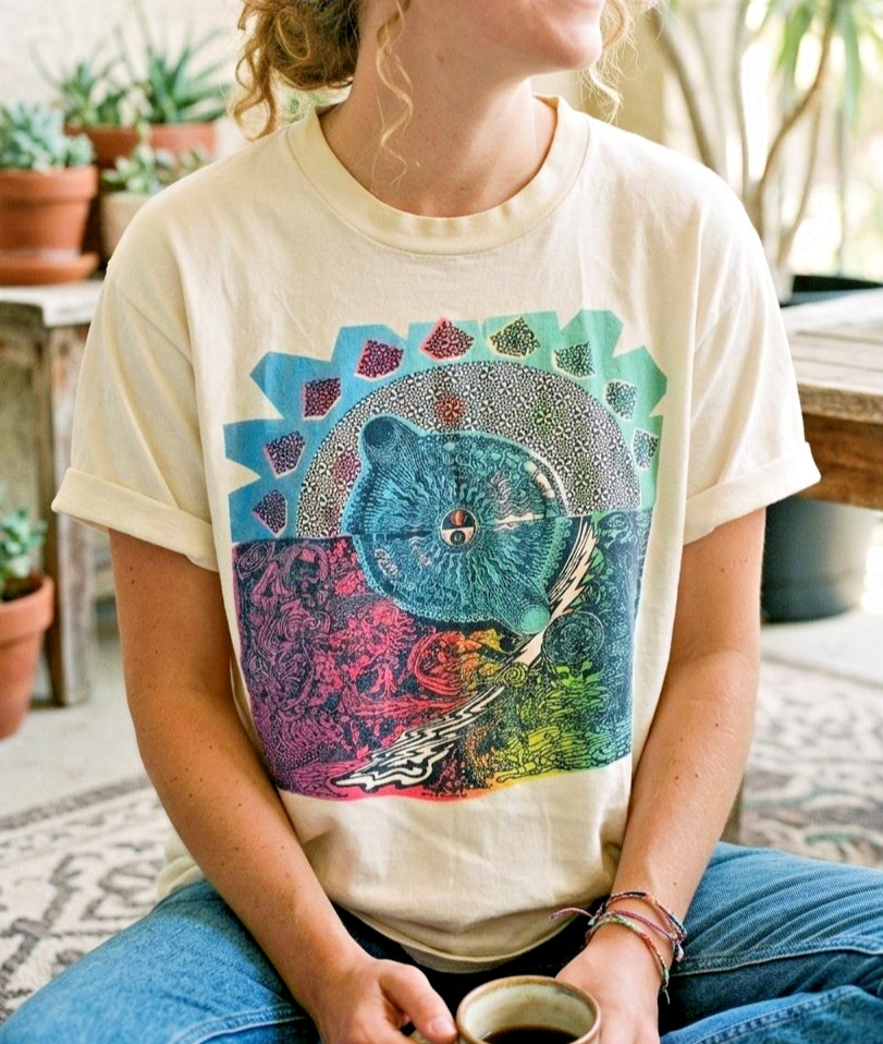 Vintage 1995 Grateful Dead Anthem of the Sun T-Shirt GDM Crewneck Cream L 22x26