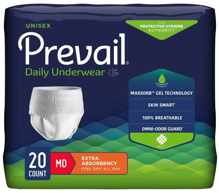Prevail Daily Disposable Underwear Medium Extra 20 Ct