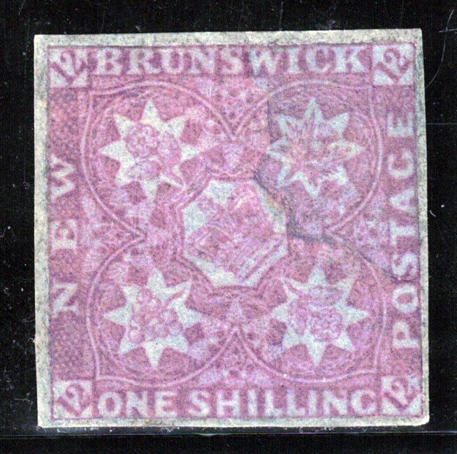 New Brunswick #3 Very Fine Mint Full Original Gum Hinge Remnant