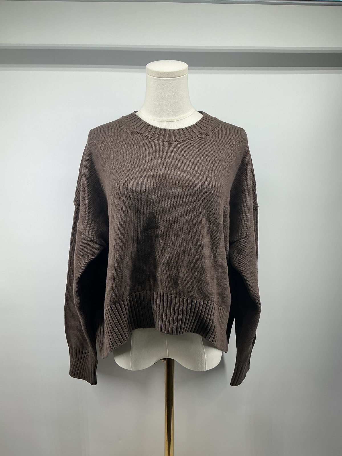 Quince Womens 100% Organic Cotton Boyfriend Crew Sweater Quince Womens 100% Organic Cotton Boyfriend Crew Sweater