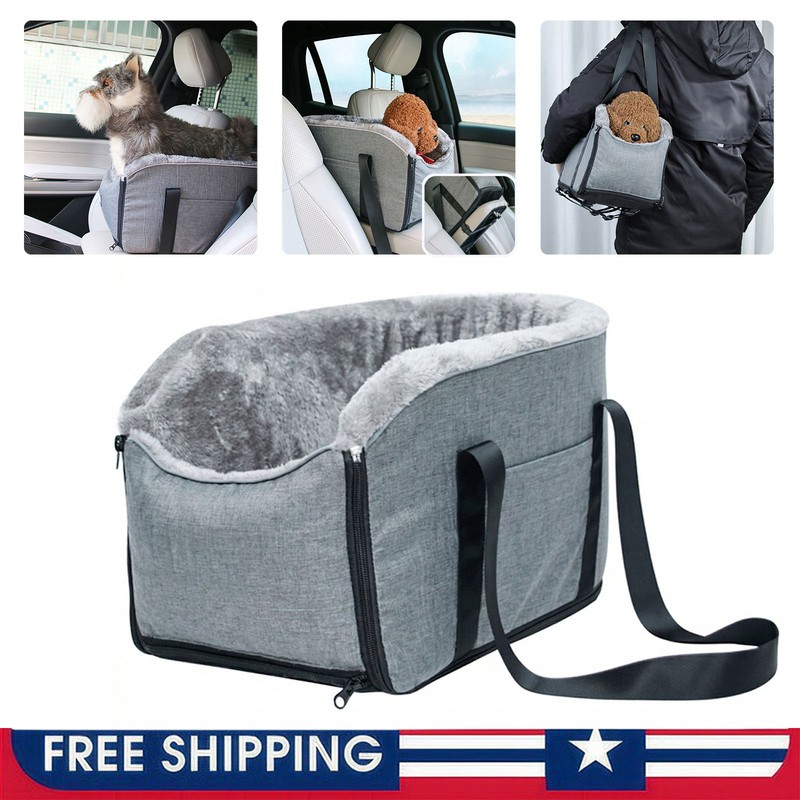 Dog Car Seat Pet Car Booster Seat Center Console Dog Seat for 15 Lbs Small Dogs