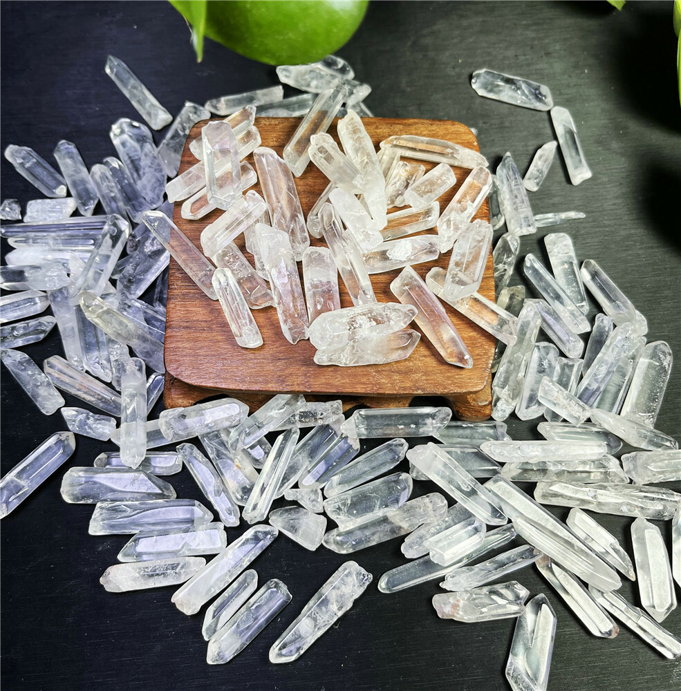 100g Lot Tibet Natural Clear Quartz Crystal Points Terminated Wand Specimen