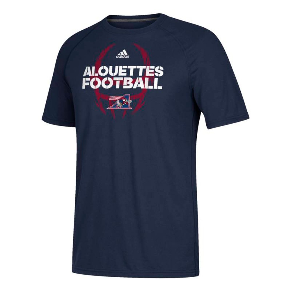 Montreal Alouettes Adidas CFL Men\'s Navy Ultimate Sideline Mantra T-Shirt