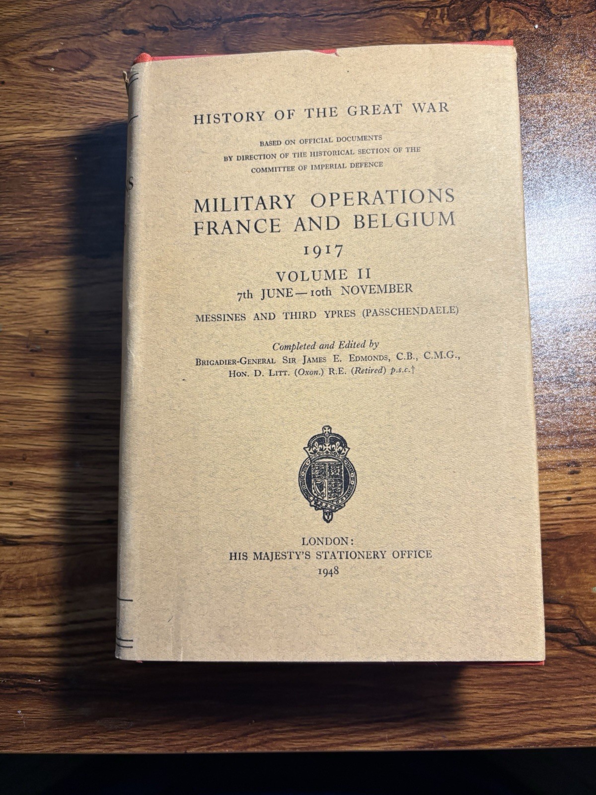 Military Operations France Belgium 1917 II 1948 1st Passchendaele Folding Map