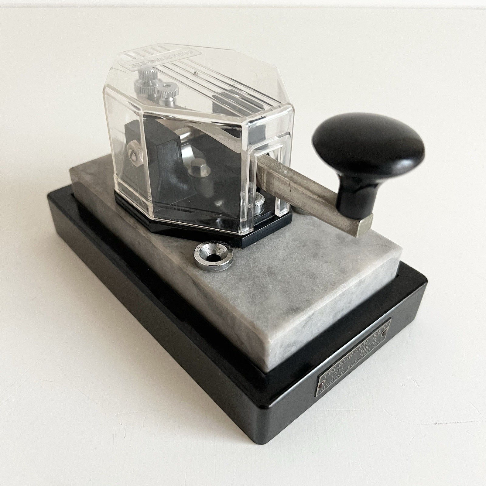 Hi‑Mound Haimond HK‑3 Vintage Morse Key Japan Working Luxury Marble In Stock
