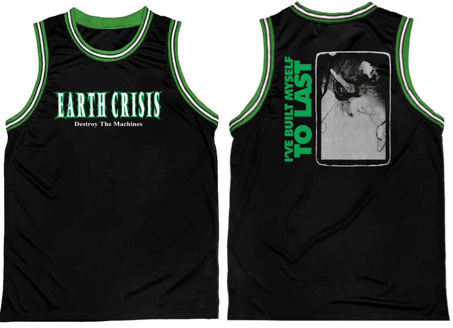 Earth Crisis 1995 Victory Rec Size Basketball Jersey 2F021 