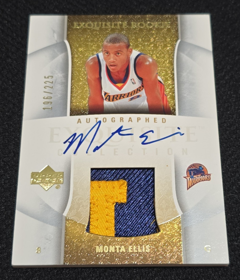 2005-06 Upper Deck Exquisite Monta Ellis Patch Rookie Auto RC #/225 Warriors 2005-06 Upper Deck Exquisite Monta Ellis Patch Rookie Auto RC #/225 Warriors