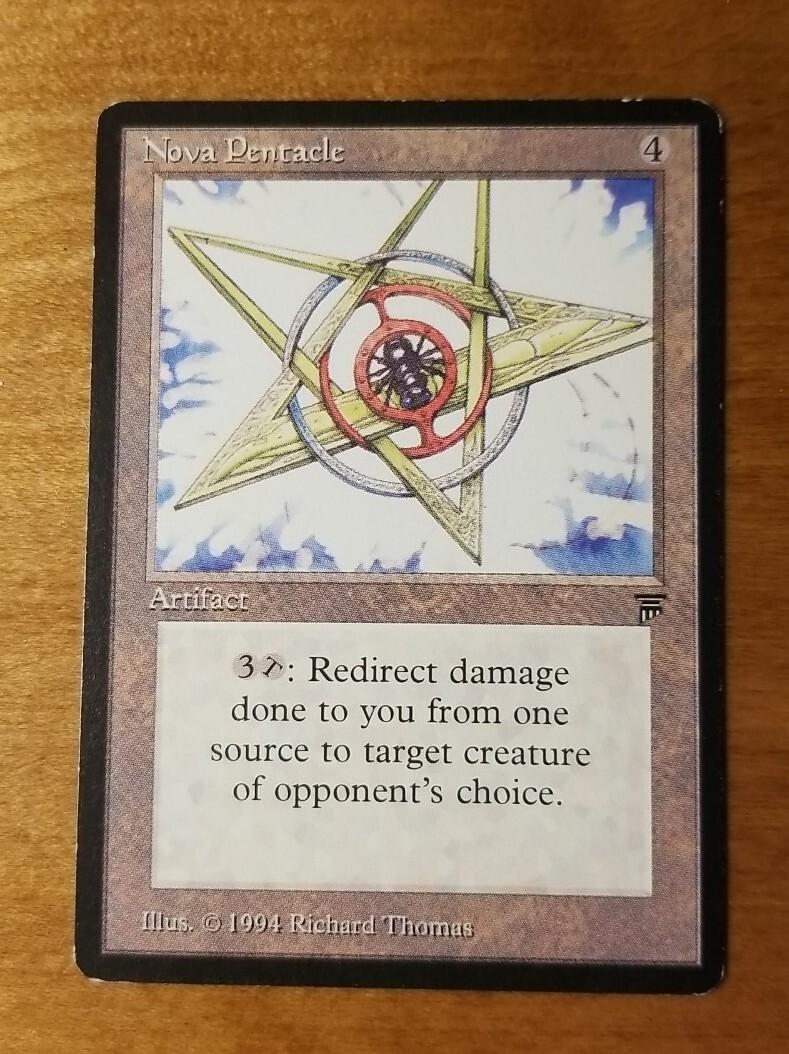 MTG 1x Nova Pentacle, HP, Legends, Artifact Tap Redirect Damage Commander